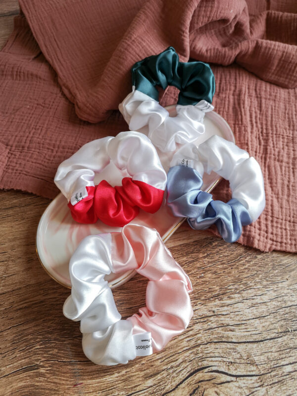 Chouchou bicolore - satin