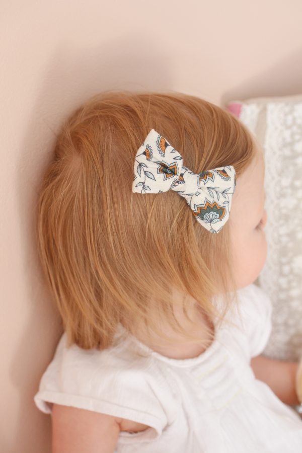 Nœud classique colorblock - double gaze de coton