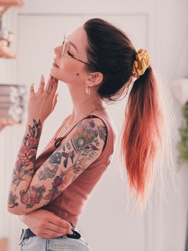 Chouchou Seigaiha jaune - satin