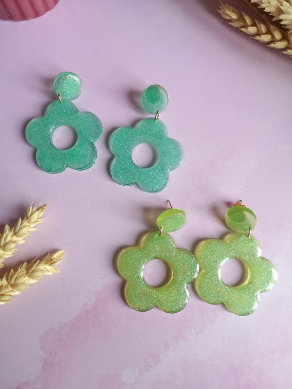 Boucles d'oreilles Daisy- modèles transparent