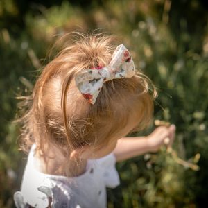 Nœud classique rose - double gaze de coton