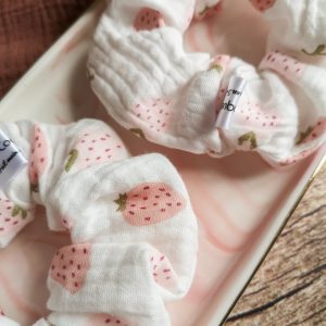 Chouchou Fraise - double gaze oeko-tex