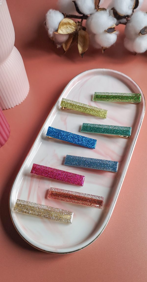 Barrette paillettes - résine époxy – Image 4
