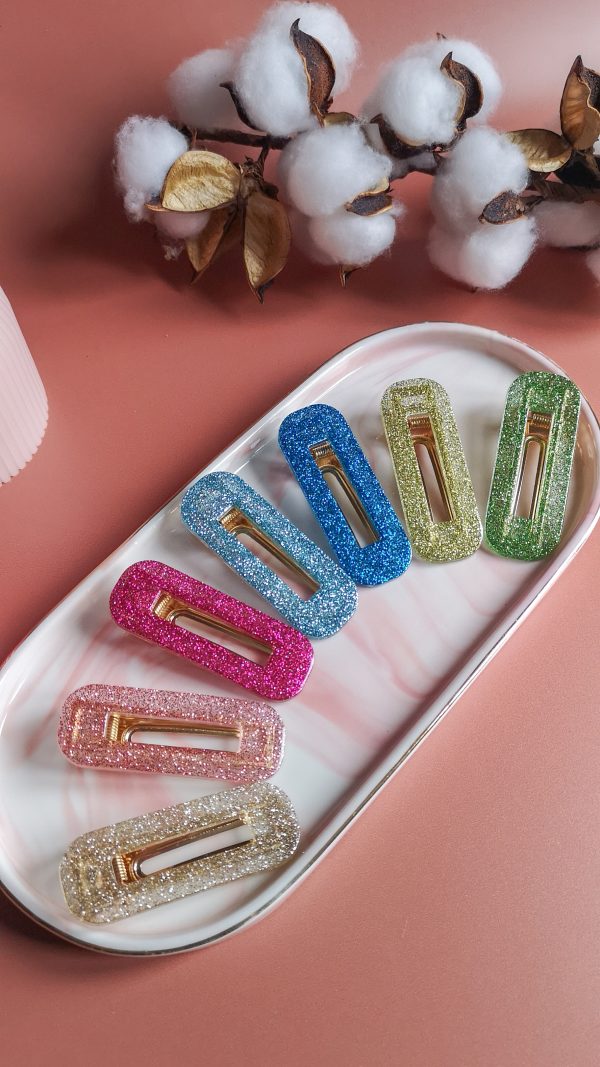 Barrette paillettes - résine époxy – Image 3