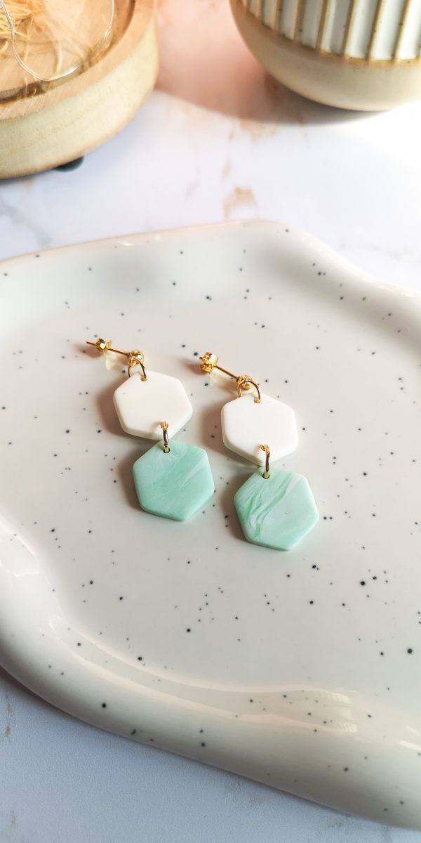 Boucles d'oreilles Menthe à l'eau