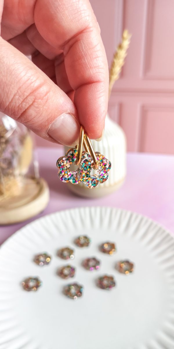 Boucles d'oreilles Sakura - ultra paillettes