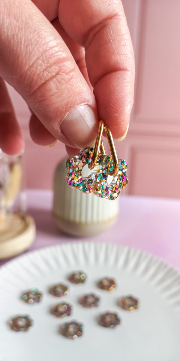 Boucles d'oreilles Sakura - ultra paillettes – Image 3