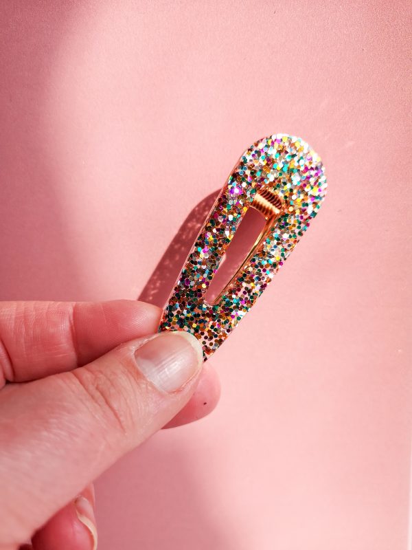 Barrette ultra paillettes - résine époxy