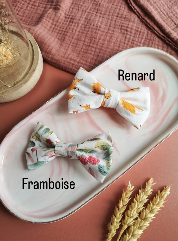 Nœuds renard & framboise - coton – Image 2