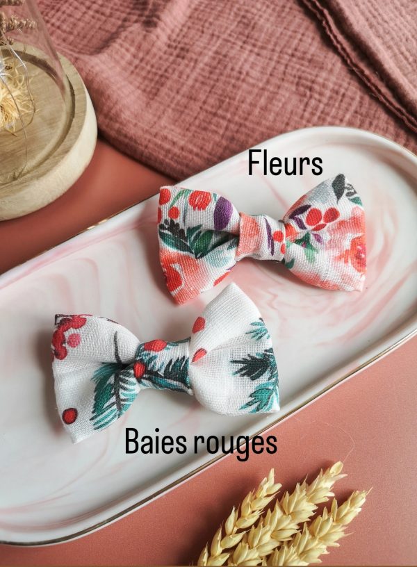 Nœud rouge & vert - coton – Image 2
