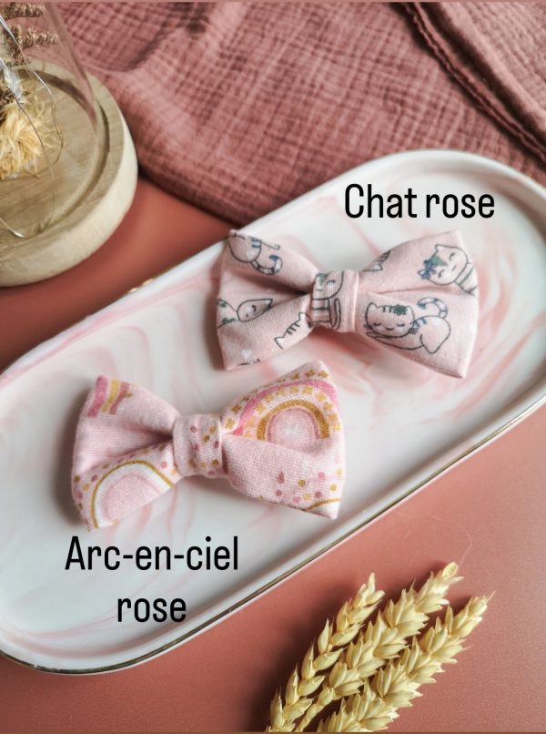 Nœud rose - coton – Image 2