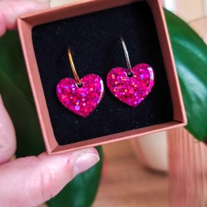 Pampilles paillettes fuschia