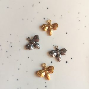 charm's abeille - acier inoxydable