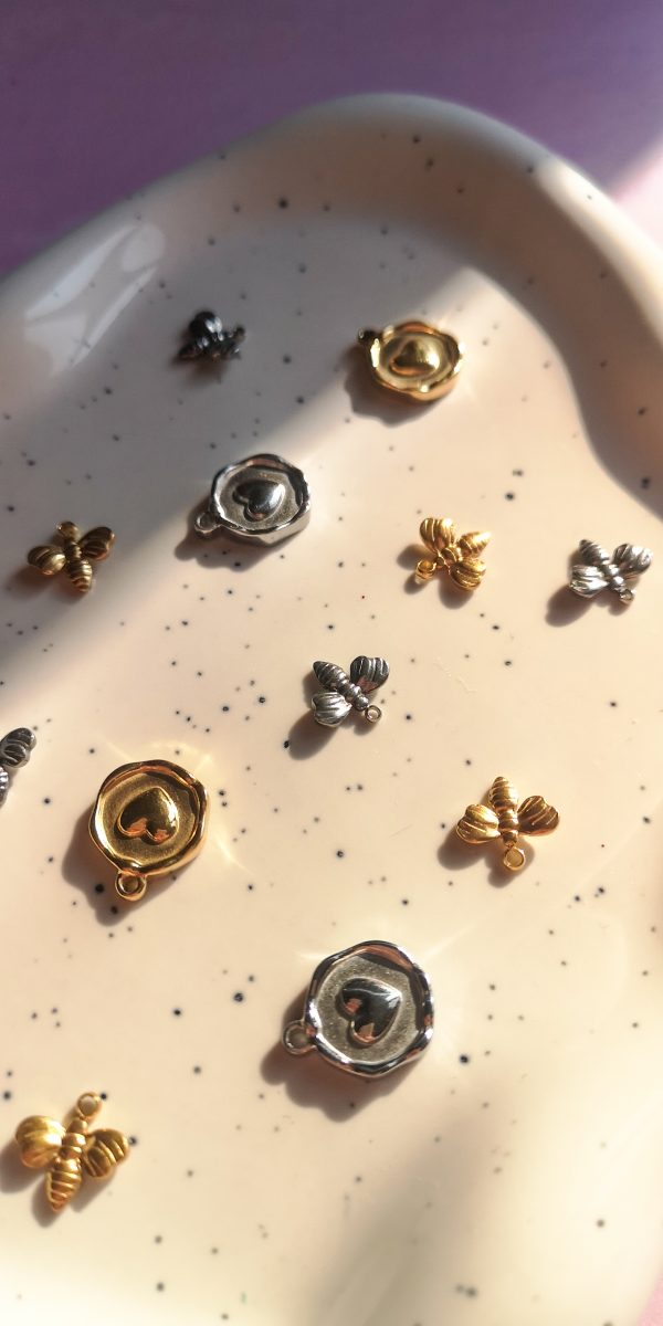 charm's cœur- acier inoxydable – Image 2