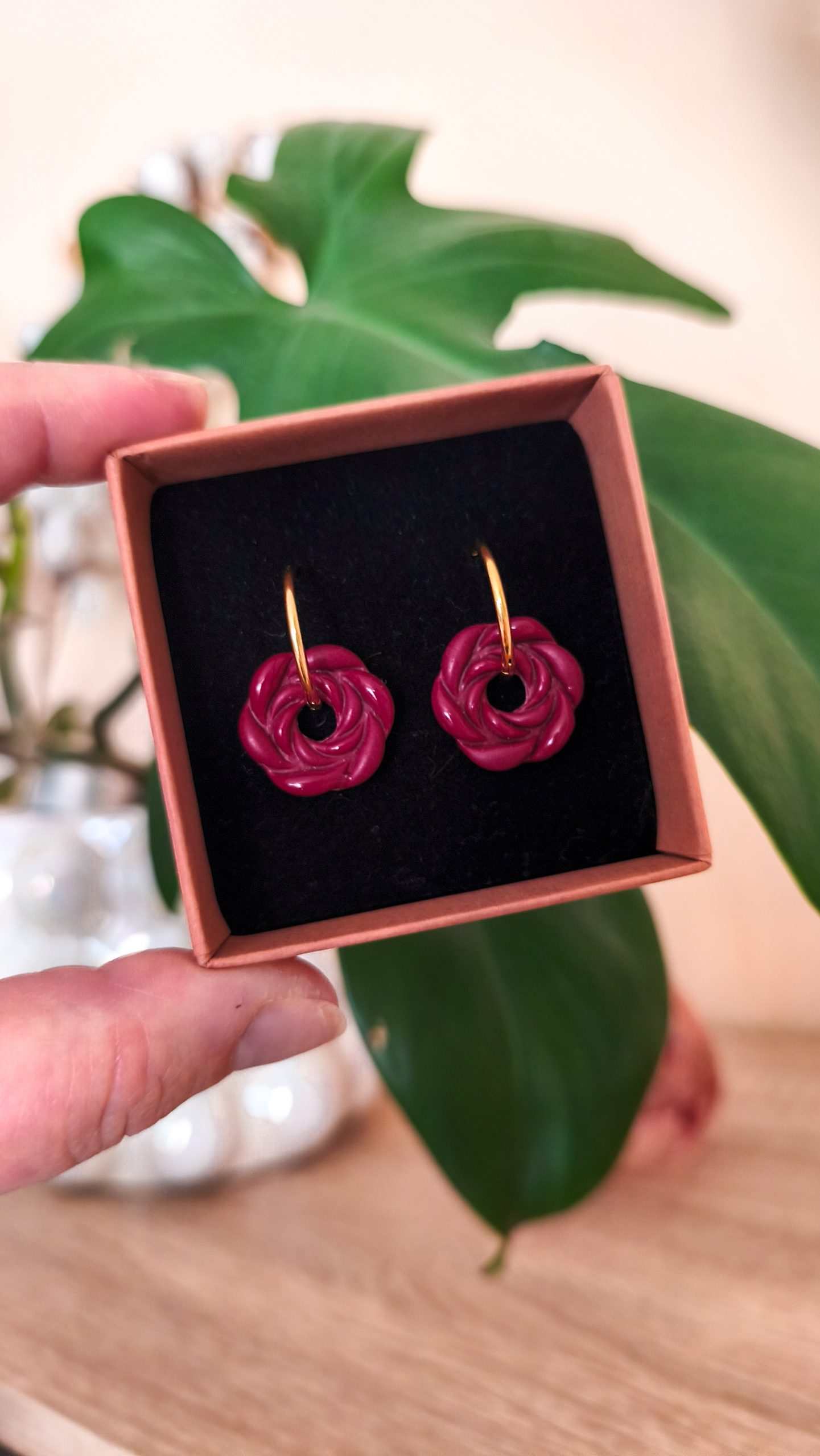 Pampilles roses bordeaux