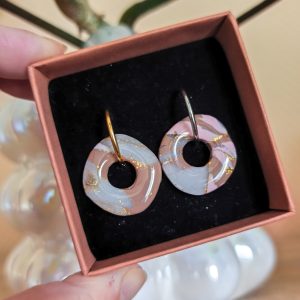 Pampilles rond marbré