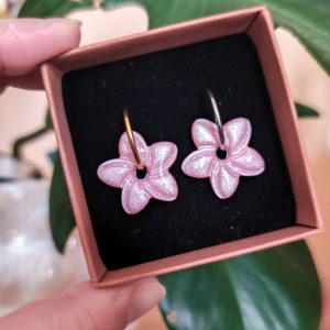 Pampilles tipanie rose pailleté