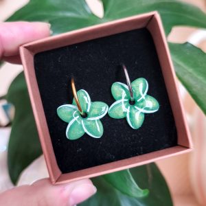 Pampilles tipanie vert pailleté