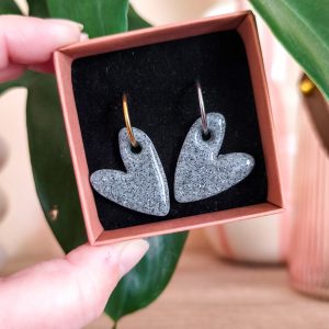 Pampilles grands cœurs granit