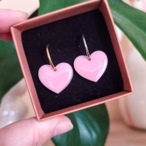 Pampilles cœurs rose