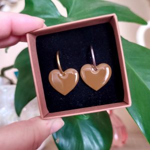 Pampilles cœurs marron