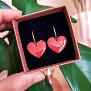 Pampilles cœurs rouge