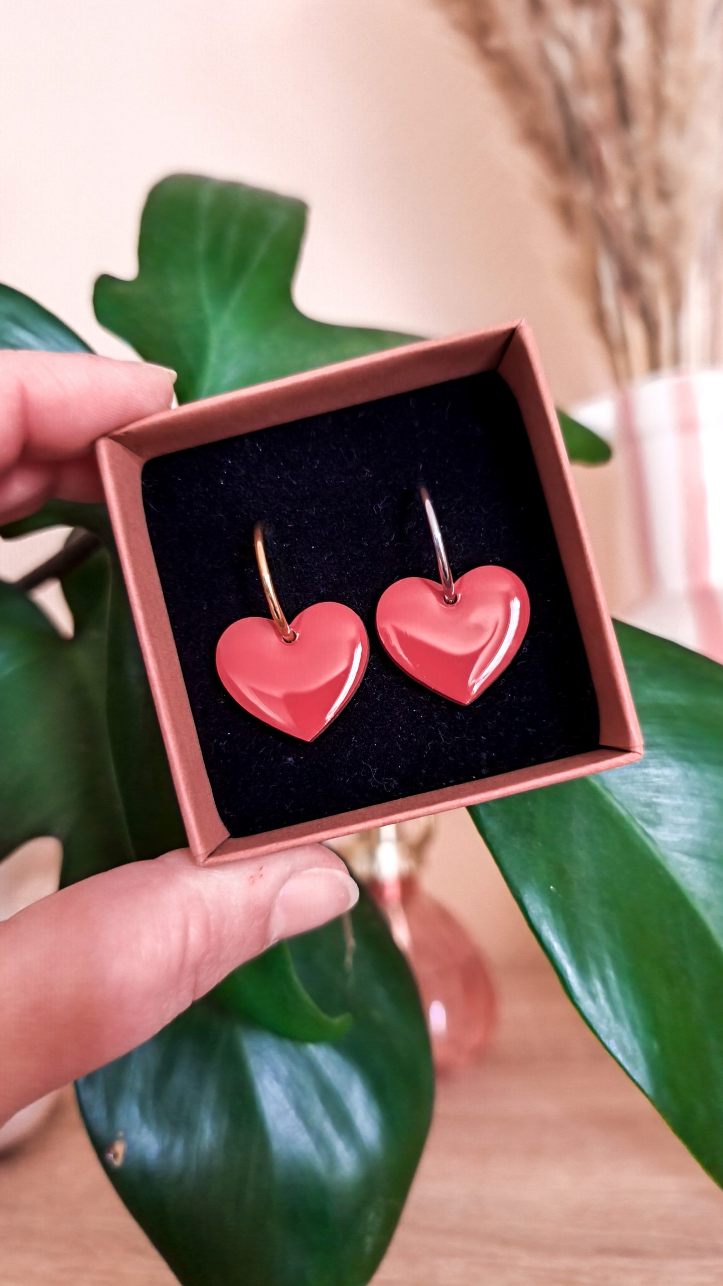 Pampilles cœurs rouge