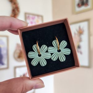 Pampilles fleur vert sauge