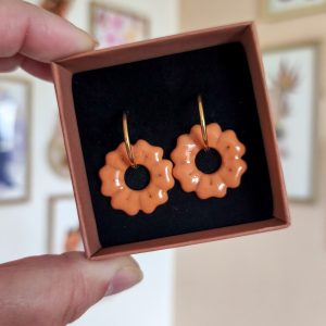 Pampilles fleur orange clair