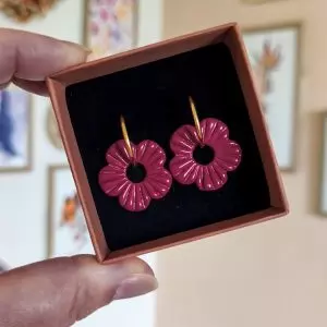 Pampilles fleur fuschia