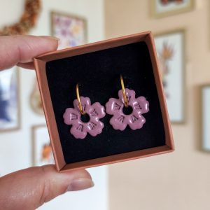 Pampilles fleur mauve