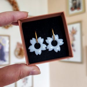 Pampilles sakura bleu poudré