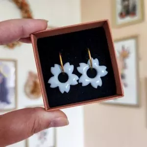 Pampilles sakura bleu poudré